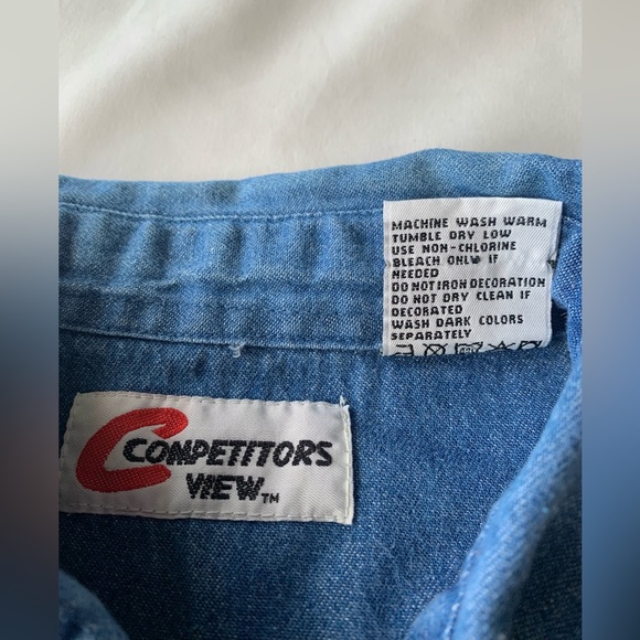 Vintage - Competitors View Bill Elliot chambray button down - Picture 3 of 9